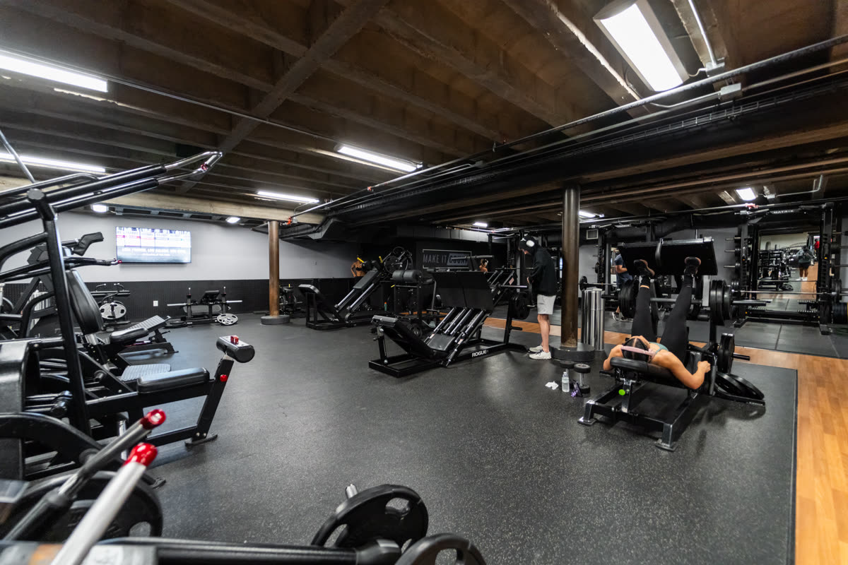 Machine floor at QNTM Fit Life in downtown Nashville